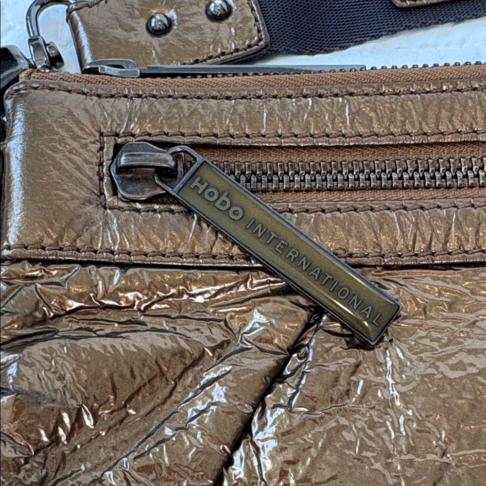 HOBO Metallic Bronze Crossbody Bag